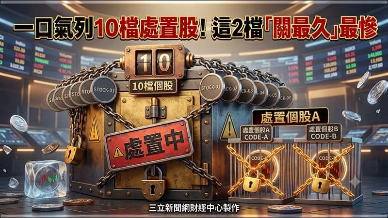 一口氣列10檔處置股！「這2檔」最慘關7天