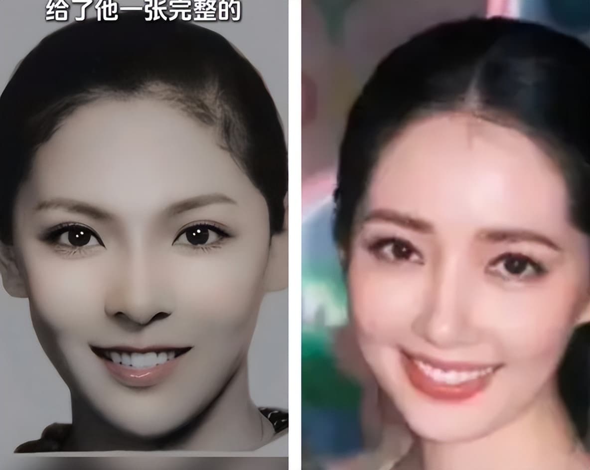 年輕時的向太（左）也被說像郭碧婷（右）。（網路照片）