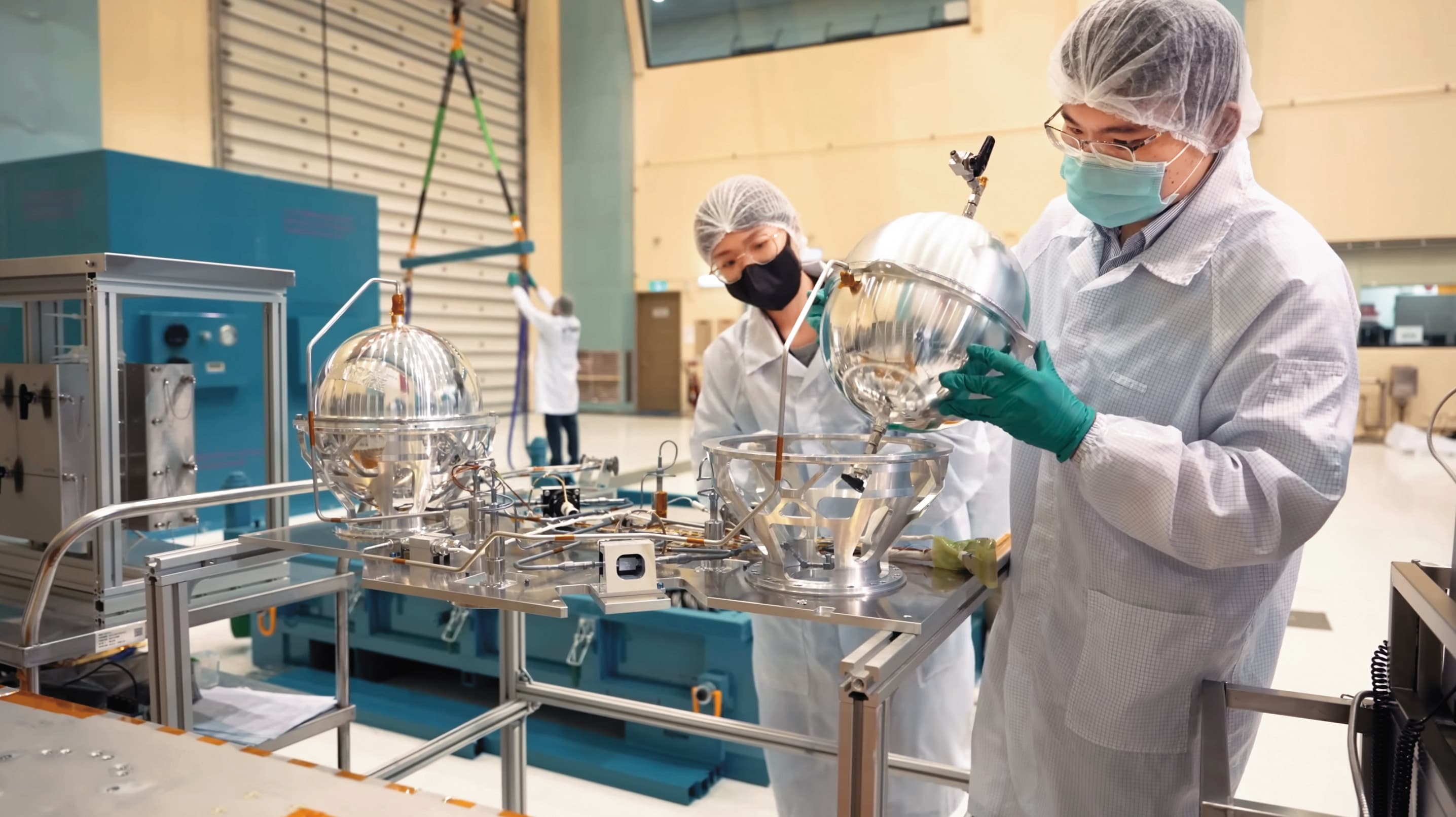 福衛8號星系的成功，背後有十多家參與打造關鍵元件，一條台灣太空產業鏈已然成形。圖為福8關鍵元件過氧化氫推進器畫面。（翻攝國家太空中心YT頻道）