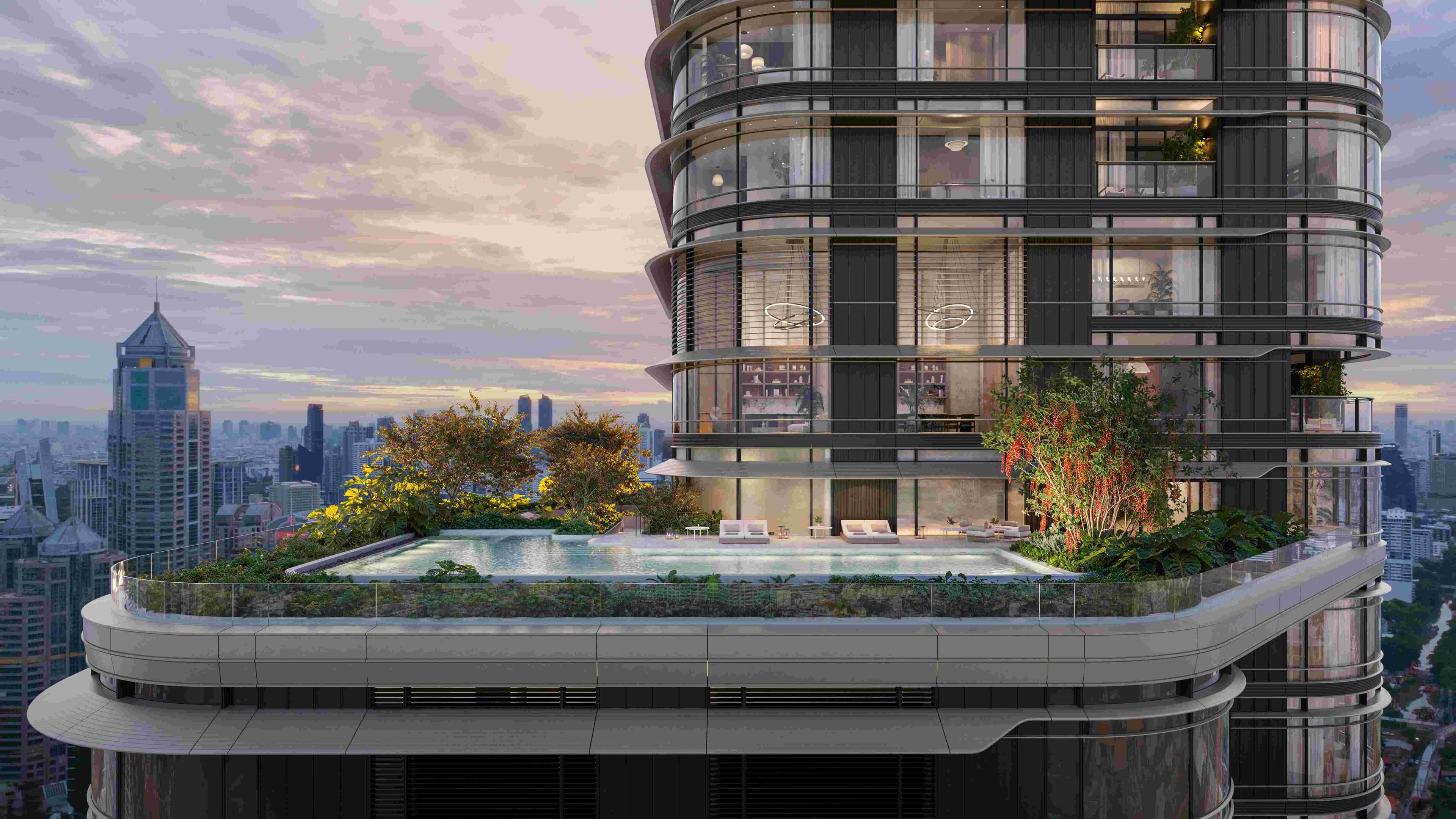 Upper House Residences Bangkok的空中泳池，比許多酒店都要奢華。（Upper House提供）