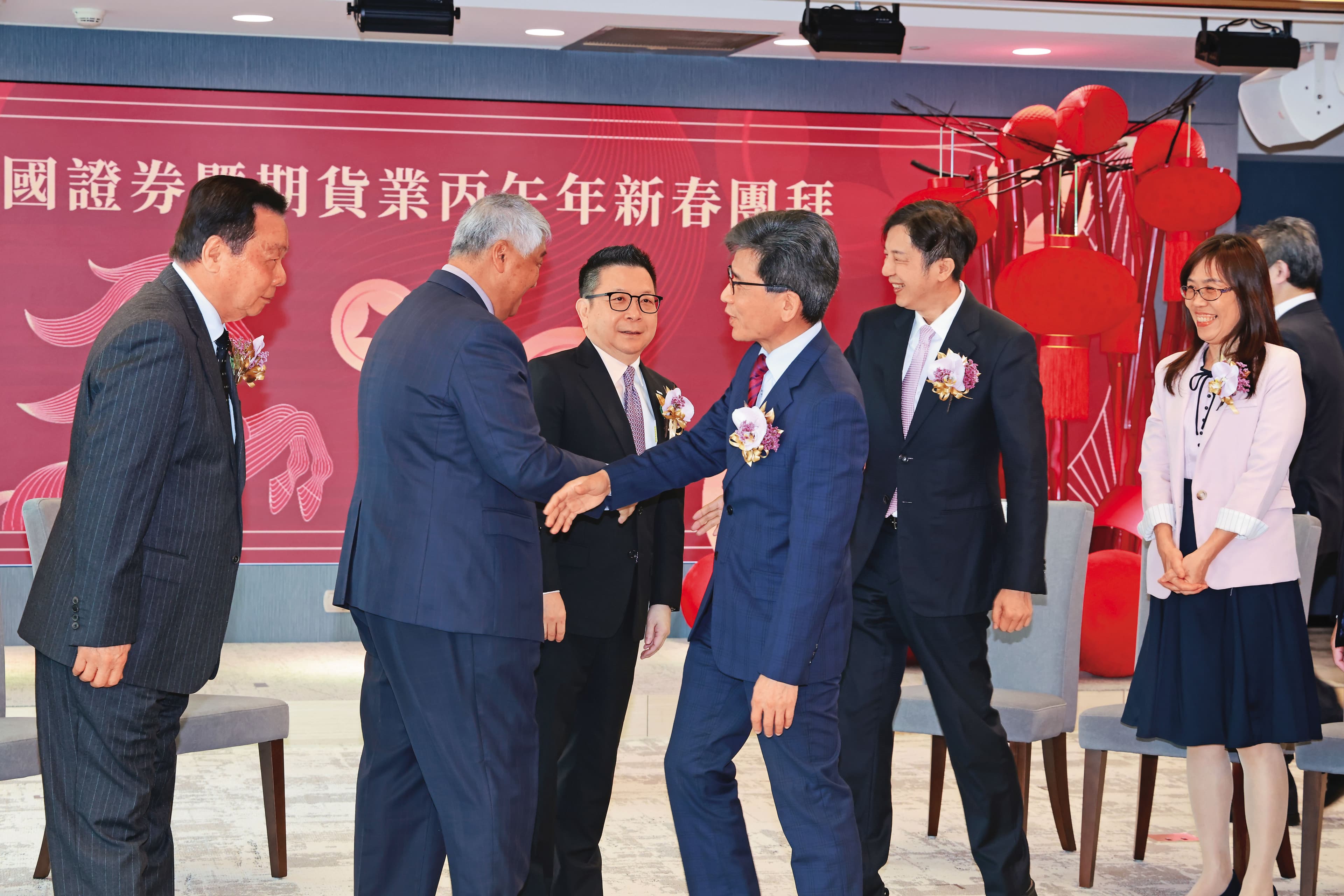 彭金隆參加證交所新春團拜。他上任來，金融業感受新主委十分親民。