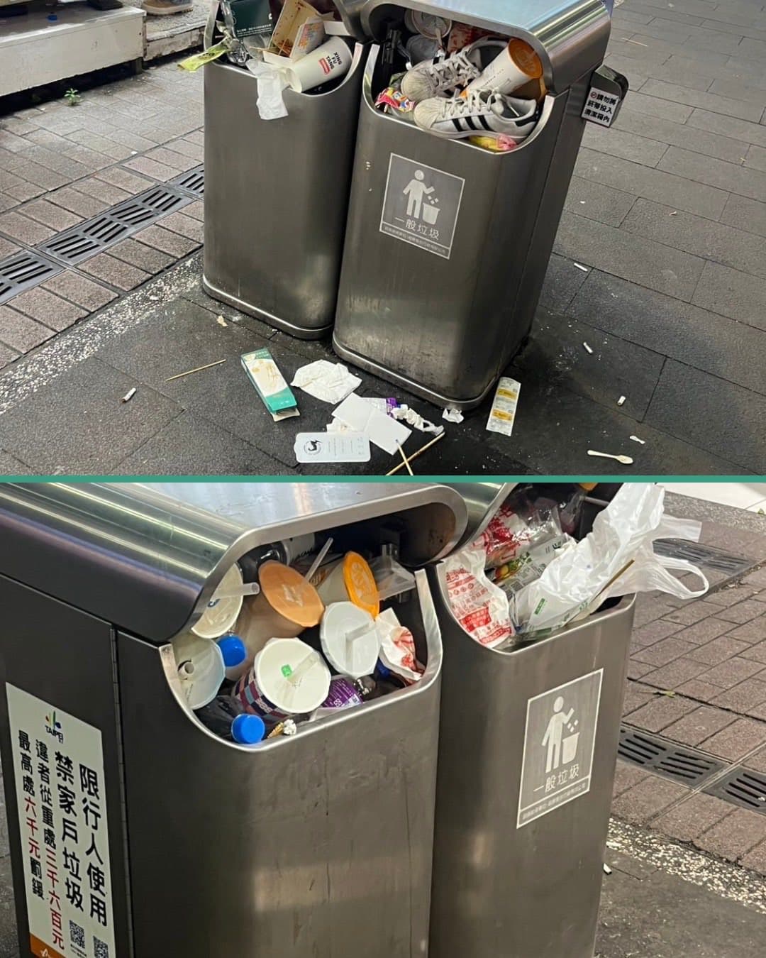 北市路邊垃圾桶政策造成環境問題,成為鼠患的溫床。(翻攝自台灣綠黨臉書)